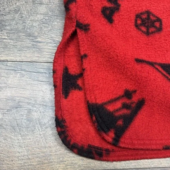 Women's Vintage 90s‎  Carole Little Red and Black Ski Print Fleece Jacket - Picture 4 of 7
